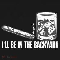 I'll Be In The Backyard Cigar & Whiskey Lover Visor thumb 3