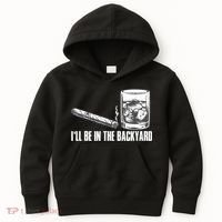 I'll Be In The Backyard Cigar & Whiskey Lover Kids Hoodie thumb 0