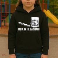 I'll Be In The Backyard Cigar & Whiskey Lover Kids Hoodie thumb 3