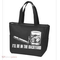 I'll Be In The Backyard Cigar & Whiskey Lover Tote Bag thumb 3