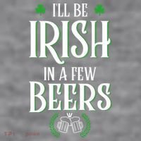 I'll Be Irish In A Few Beers Funny St Patricks Day Women's Racerback Cropped Tank thumb 2
