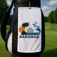 It's Better In The Bahamas Golf Towel thumb 2