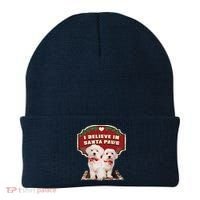 I Believe In Santa Paws Cute Christmas Dog Lover Beanie thumb 0