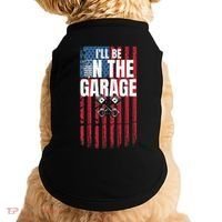 ILl Be In The Garage American Us Flag Mechanic Dad Grandpa Doggie Tank thumb 0
