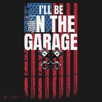 ILl Be In The Garage American Us Flag Mechanic Dad Grandpa Apron thumb 3