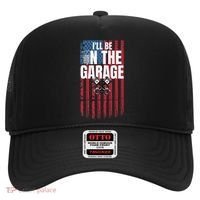 ILl Be In The Garage American Us Flag Mechanic Dad Grandpa Hat thumb 0