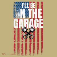 ILl Be In The Garage American Us Flag Mechanic Dad Grandpa Mousepad thumb 1