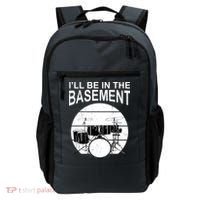 I'll Be In The Basement Drum Set Drumming Drummer Backpack thumb 0