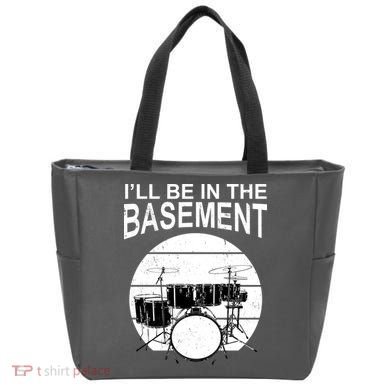 I'll Be In The Basement Drum Set Drumming Drummer Tote Bag
