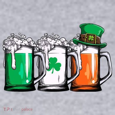Irish Beer Ireland Flag St Patricks Day Leprechaun Women's Racerback Cropped Tank
