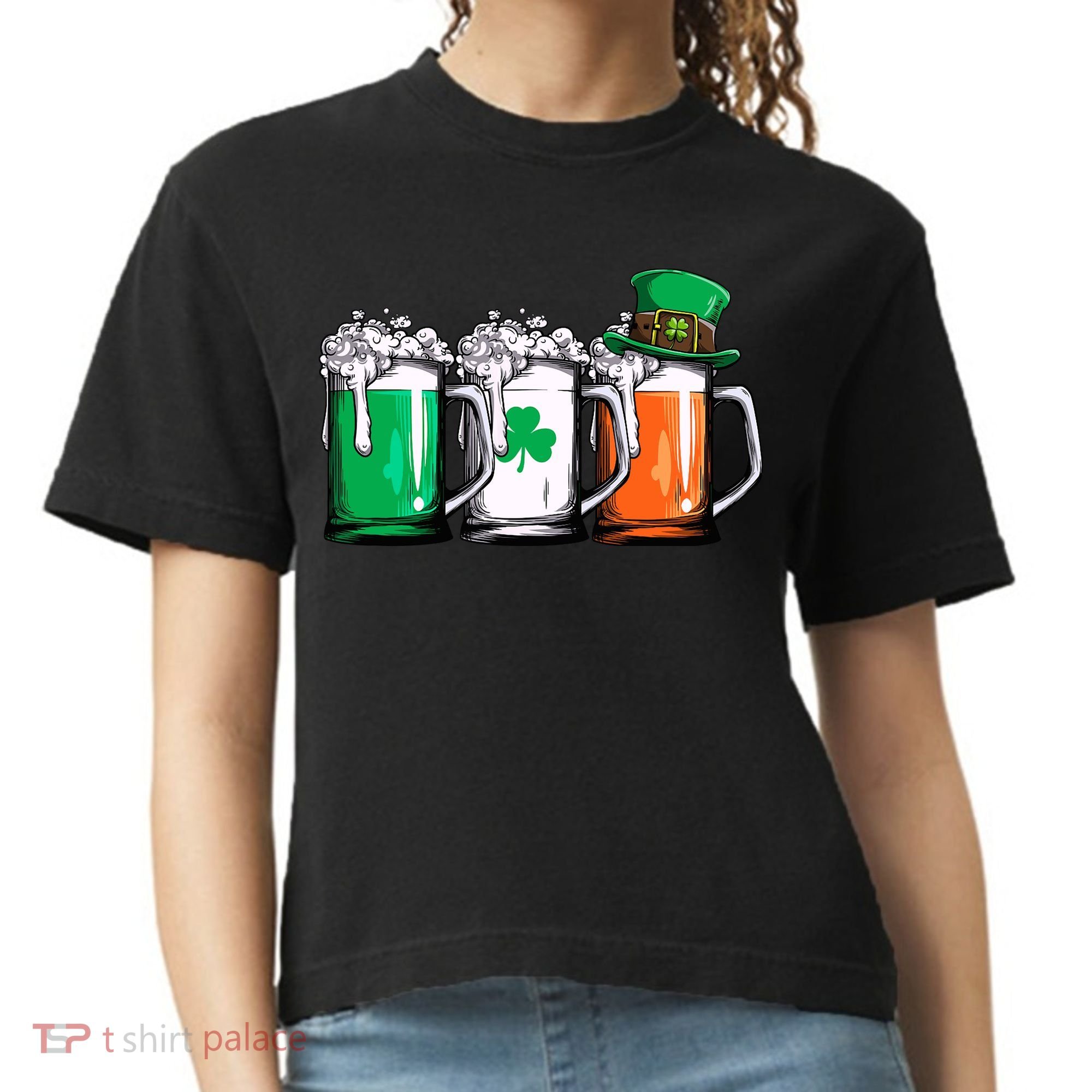 Irish Beer Ireland Flag St Patricks Day Leprechaun Comfort Colors Boxy T-Shirt