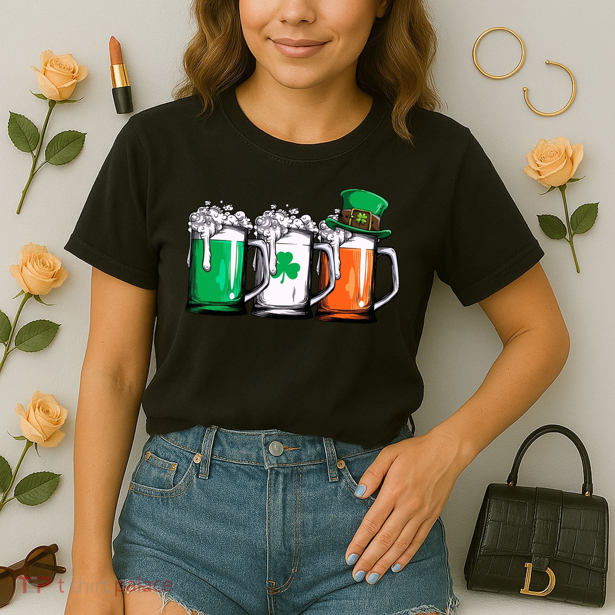 Irish Beer Ireland Flag St Patricks Day Leprechaun Comfort Colors Boxy T-Shirt