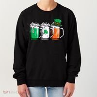 Irish Beer Ireland Flag St Patricks Day Leprechaun Women's Sweatshirt thumb 0