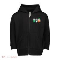 Irish Beer Ireland Flag St Patricks Day Leprechaun Toddler Zip Fleece Hoodie thumb 0