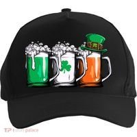 Irish Beer Ireland Flag St Patricks Day Leprechaun Five-Panel Snapback Cap thumb 0