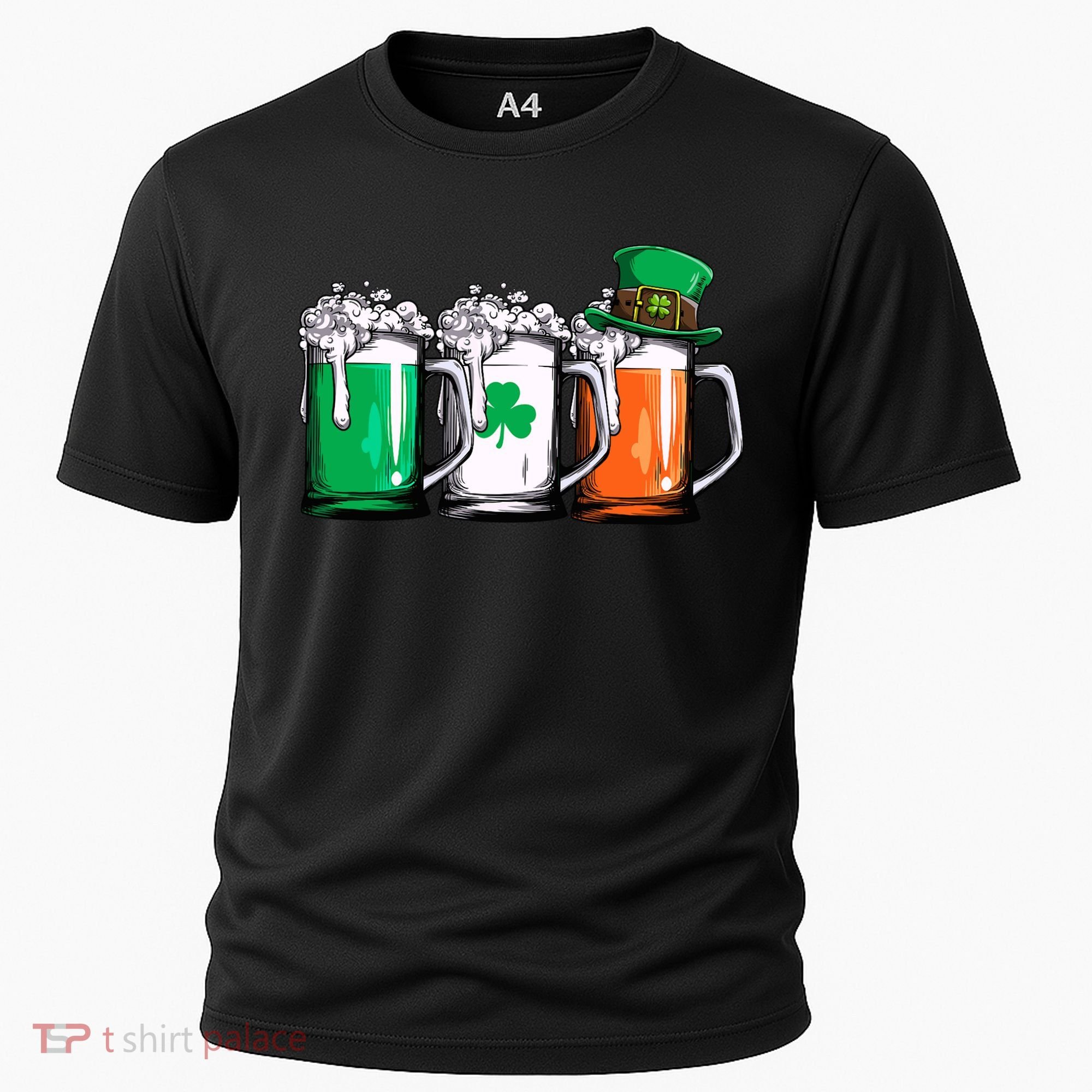 Irish Beer Ireland Flag St Patricks Day Leprechaun Cooling Performance Crew T-Shirt