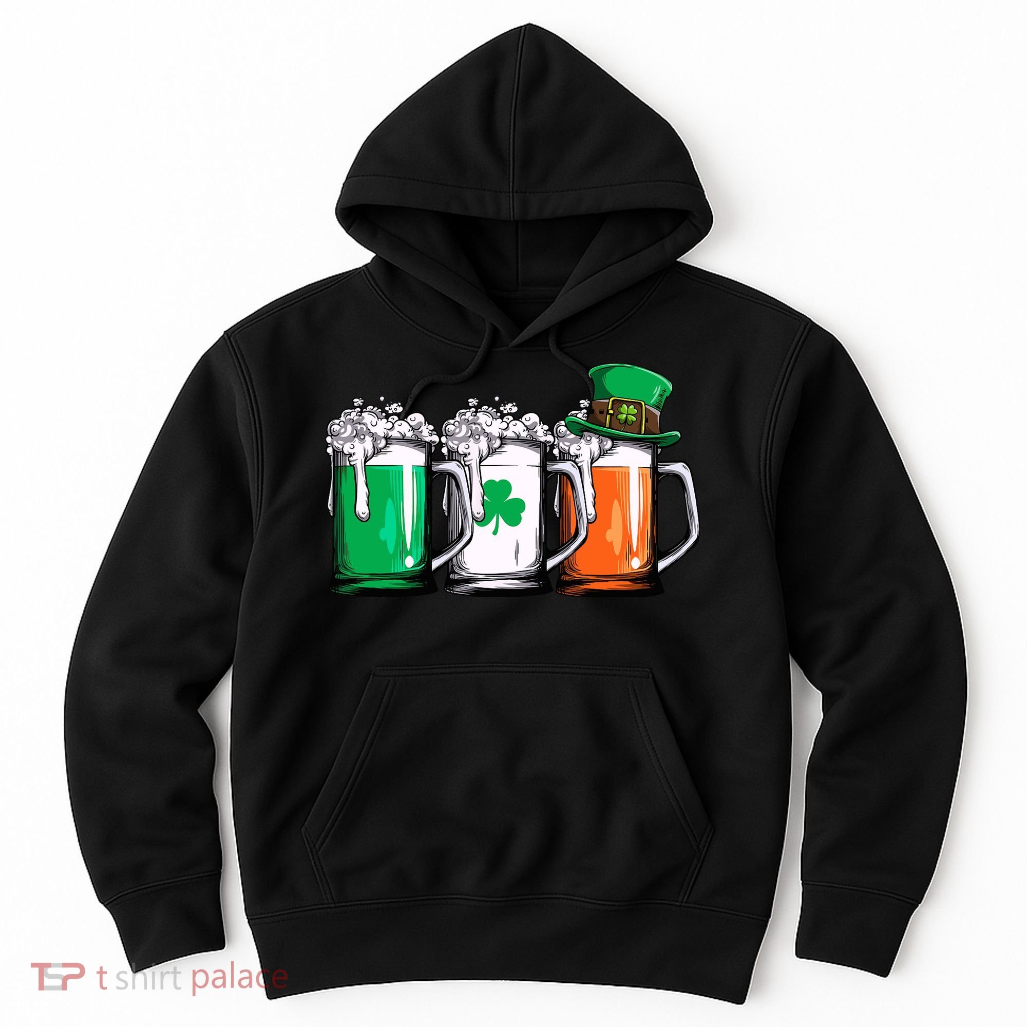 Irish Beer Ireland Flag St Patricks Day Leprechaun Hoodie