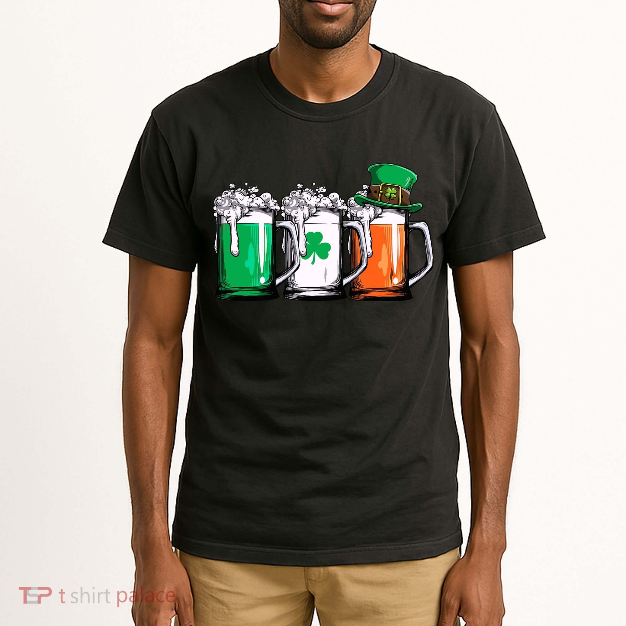 Irish Beer Ireland Flag St Patricks Day Leprechaun Tall T-Shirt