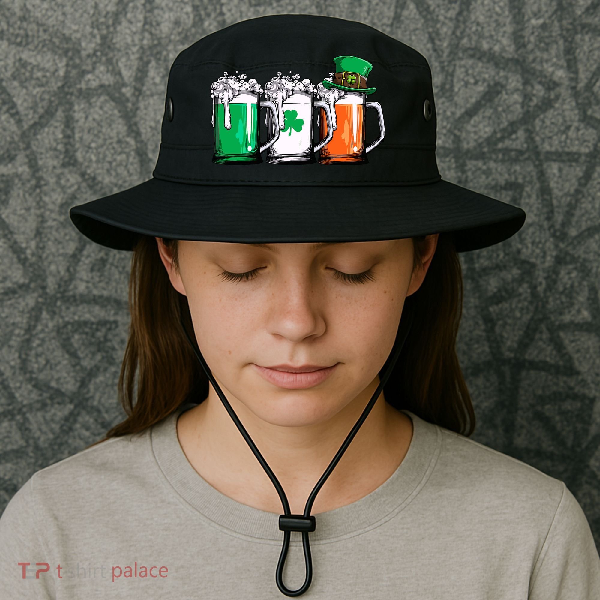Irish Beer Ireland Flag St Patricks Day Leprechaun Bucket Hat