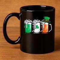 Irish Beer Ireland Flag St Patricks Day Leprechaun 11oz C Handle Ceramic Mug thumb 4