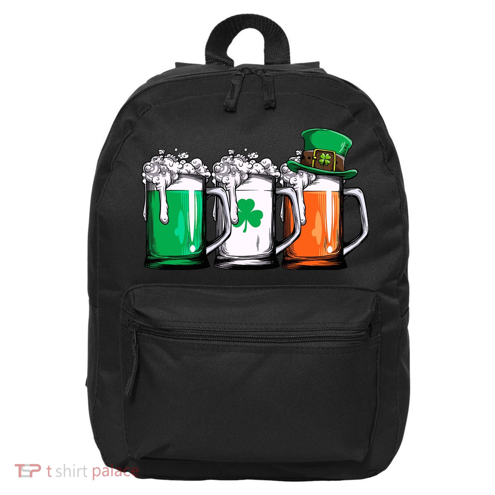 Irish Beer Ireland Flag St Patricks Day Leprechaun 16 in Basic Backpack