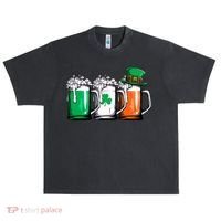 Irish Beer Ireland Flag St Patricks Day Leprechaun Urban Oversized Heavyweight T-Shirt thumb 0