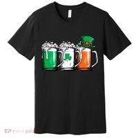 Irish Beer Ireland Flag St Patricks Day Leprechaun Premium T-Shirt thumb 0
