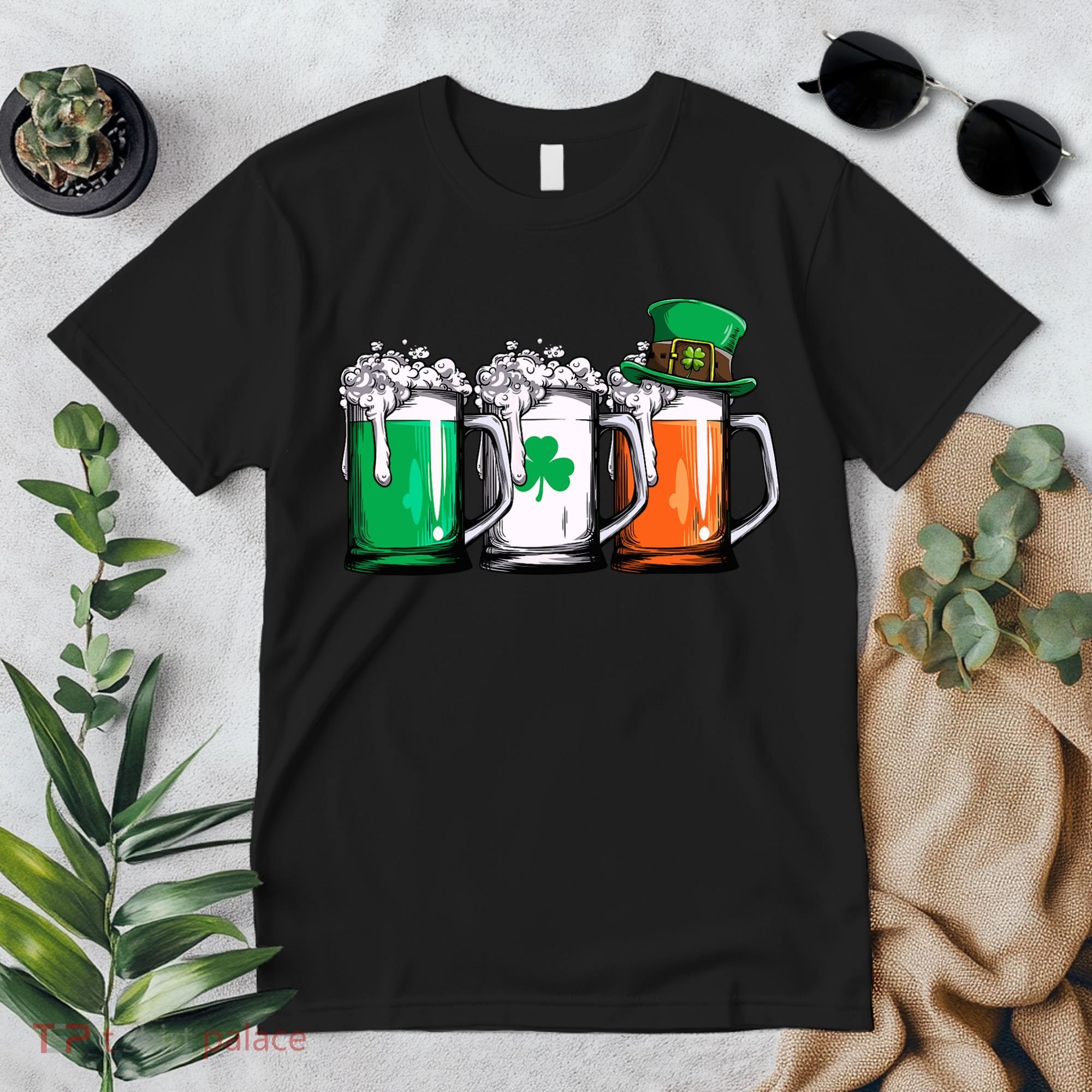 Irish Beer Ireland Flag St Patricks Day Leprechaun Premium T-Shirt
