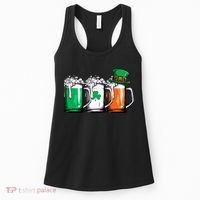 Irish Beer Ireland Flag St Patricks Day Leprechaun Women's Tank Top thumb 0