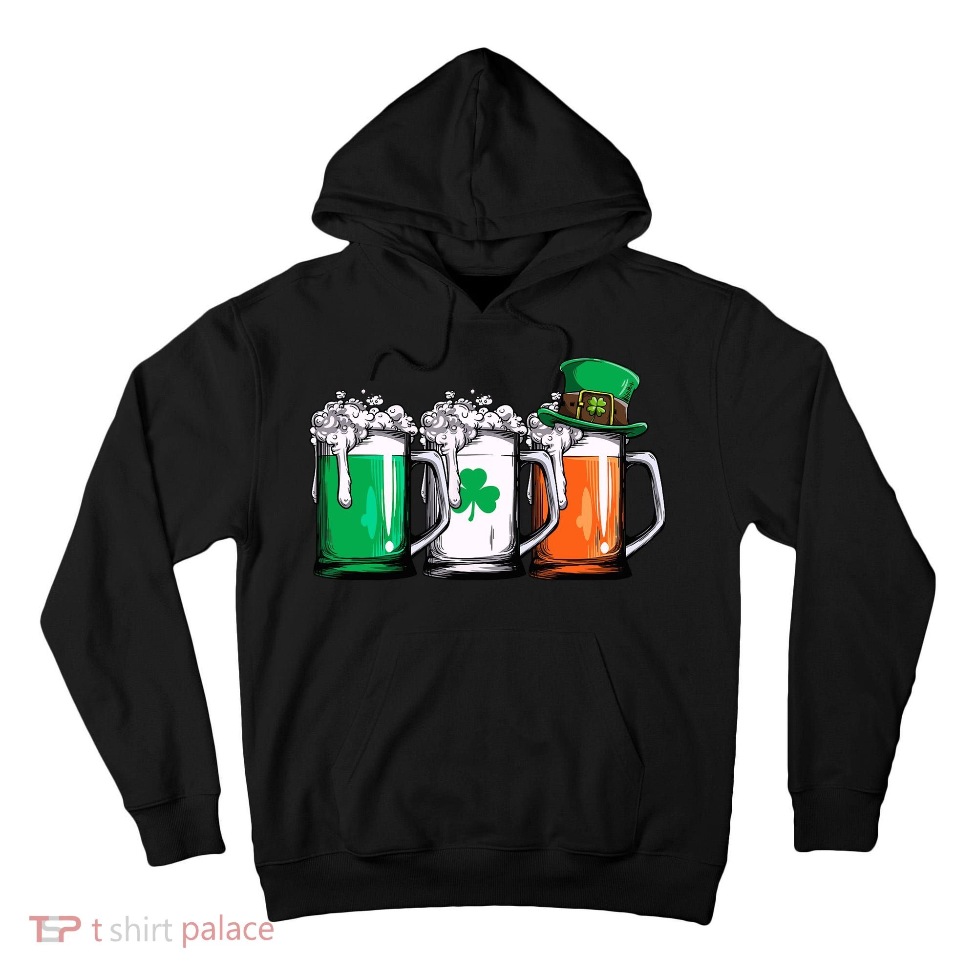 Irish Beer Ireland Flag St Patricks Day Leprechaun Tall Hoodie