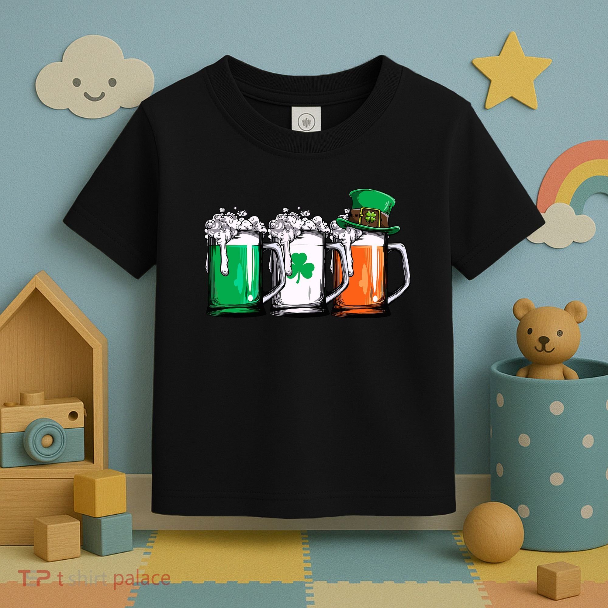 Irish Beer Ireland Flag St Patricks Day Leprechaun Toddler T-Shirt