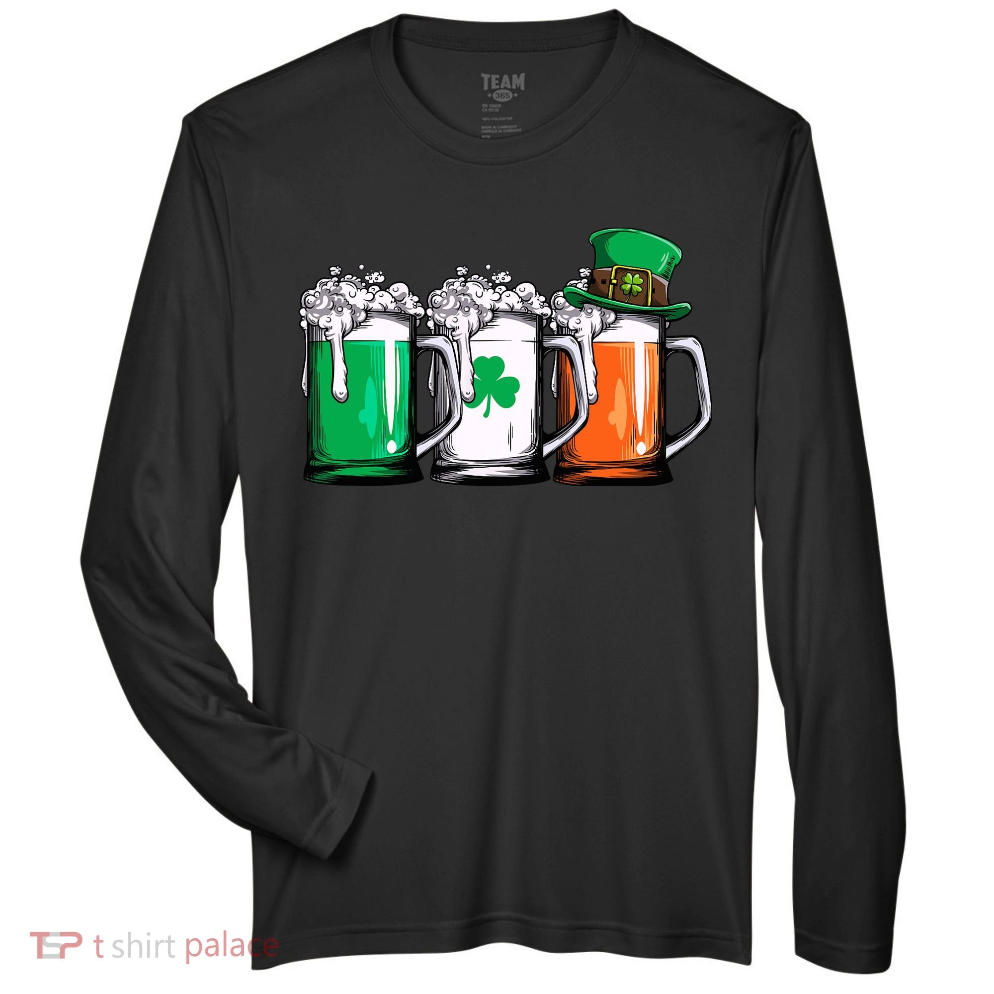 Irish Beer Ireland Flag St Patricks Day Leprechaun Zone Performance Long-Sleeve T-Shirt