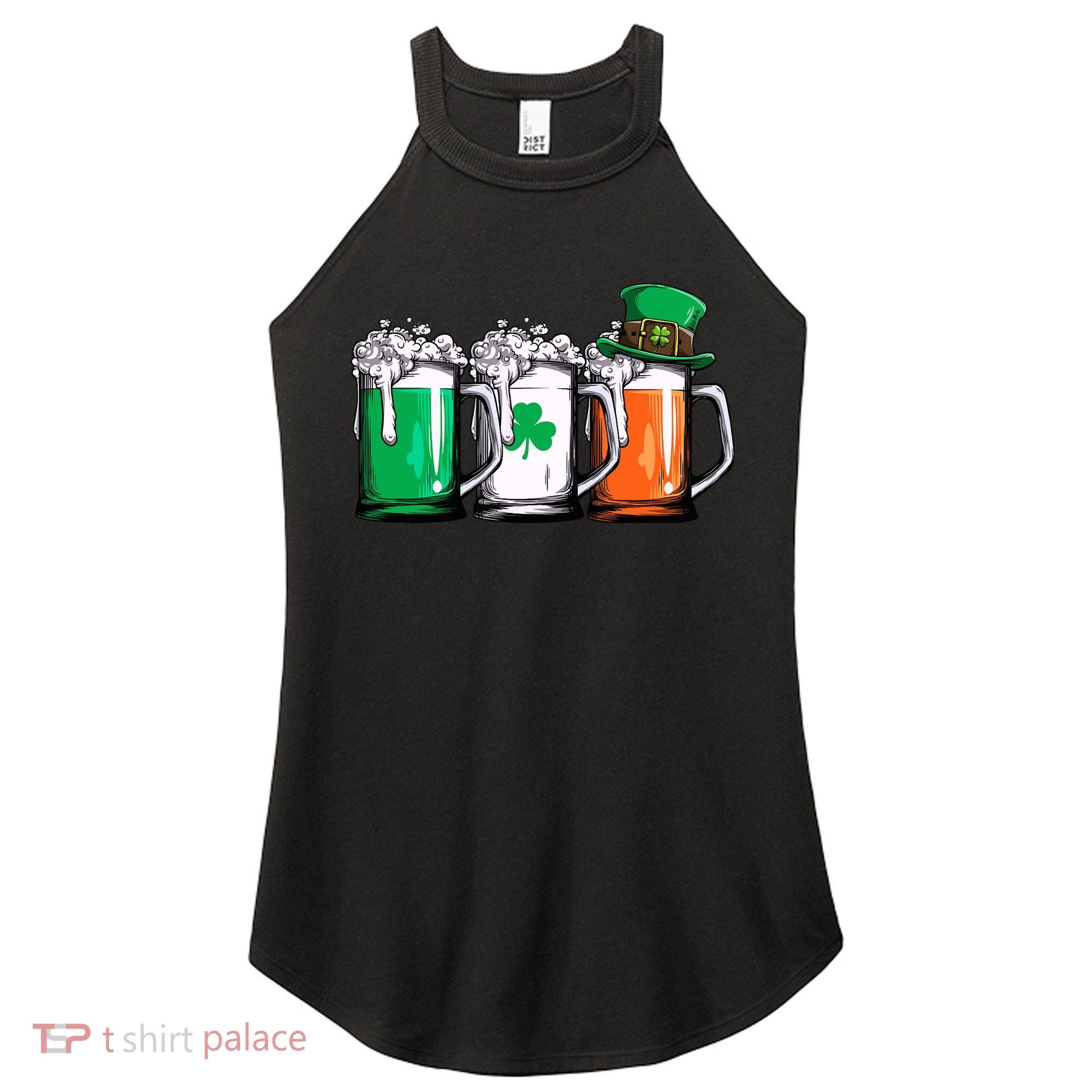 Irish Beer Ireland Flag St Patricks Day Leprechaun Women's Perfect Tri Rocker Tank