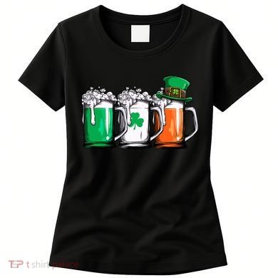 Irish Beer Ireland Flag St Patricks Day Leprechaun Women's T-Shirt