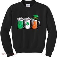 Irish Beer Ireland Flag St Patricks Day Leprechaun Kids Sweatshirt thumb 0