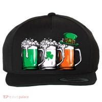 Irish Beer Ireland Flag St Patricks Day Leprechaun Wool Snapback Cap thumb 0