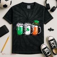 Irish Beer Ireland Flag St Patricks Day Leprechaun Kids Tie-Dye T-Shirt thumb 2