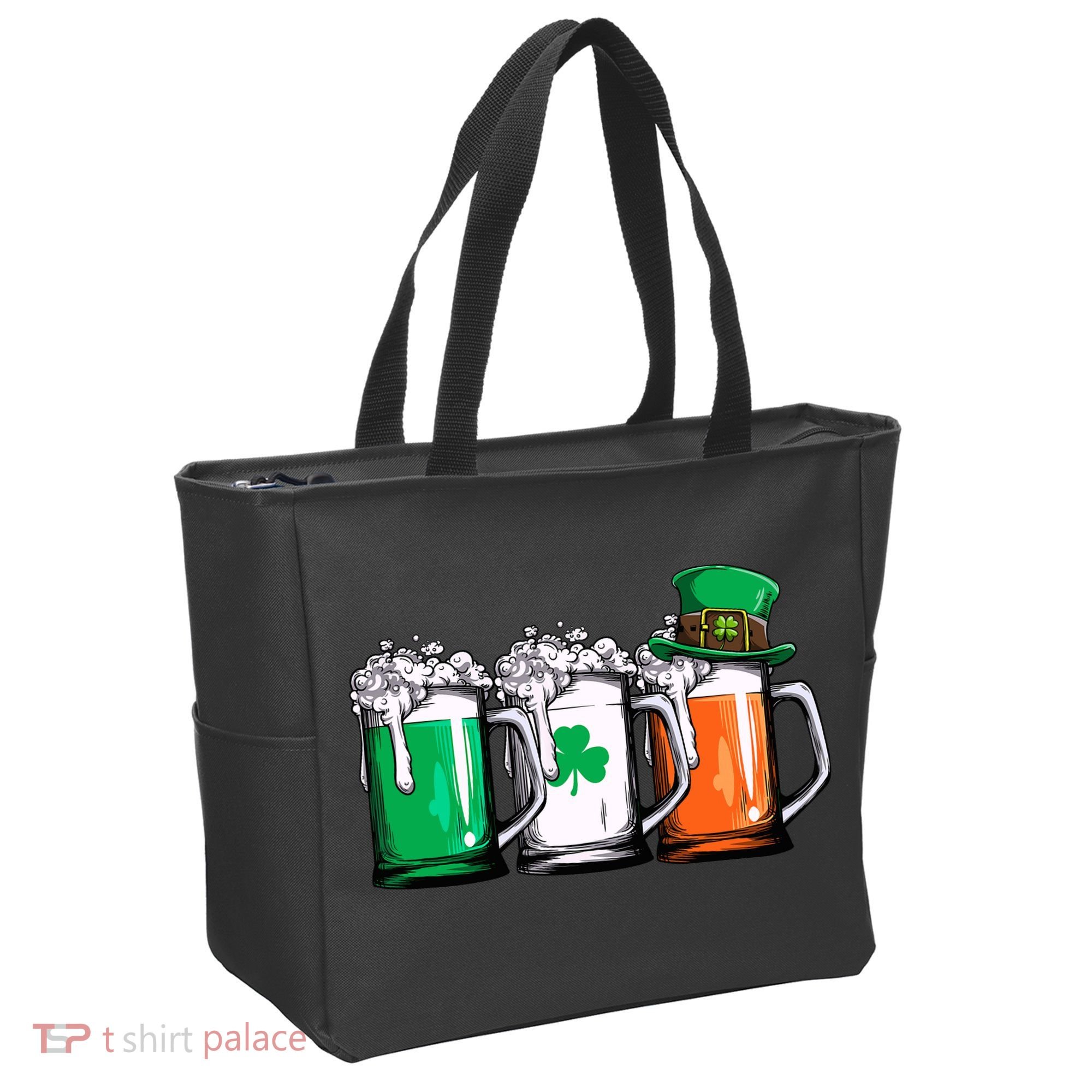 Irish Beer Ireland Flag St Patricks Day Leprechaun Tote Bag
