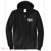 Irish Beer Ireland Flag St Patricks Day Leprechaun Full Zip Hoodie thumb 0