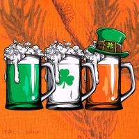Irish Beer Ireland Flag St Patricks Day Leprechaun Kati Licensed 12" Camo Cuffed Beanie thumb 2