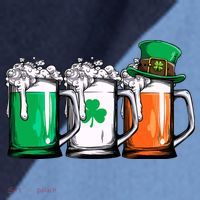 Irish Beer Ireland Flag St Patricks Day Leprechaun Raglan Baseball Sleeve Shirt thumb 2