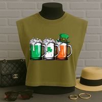Irish Beer Ireland Flag St Patricks Day Leprechaun Garment-Dyed Women's Muscle Tee thumb 3