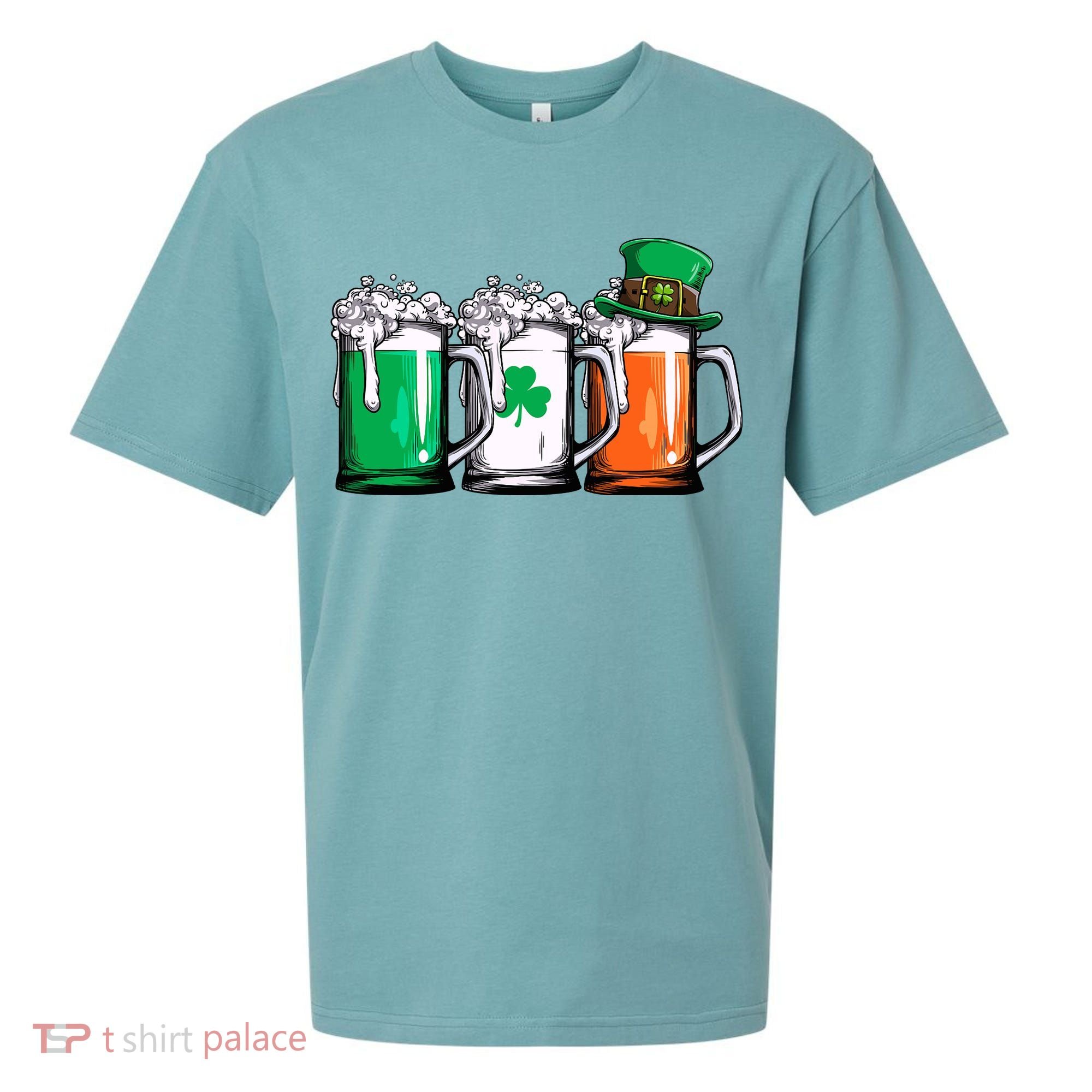 Irish Beer Ireland Flag St Patricks Day Leprechaun Sueded Cloud Jersey T-Shirt