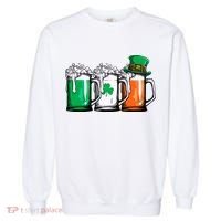 Irish Beer Ireland Flag St Patricks Day Leprechaun Garment-Dyed Sweatshirt thumb 0