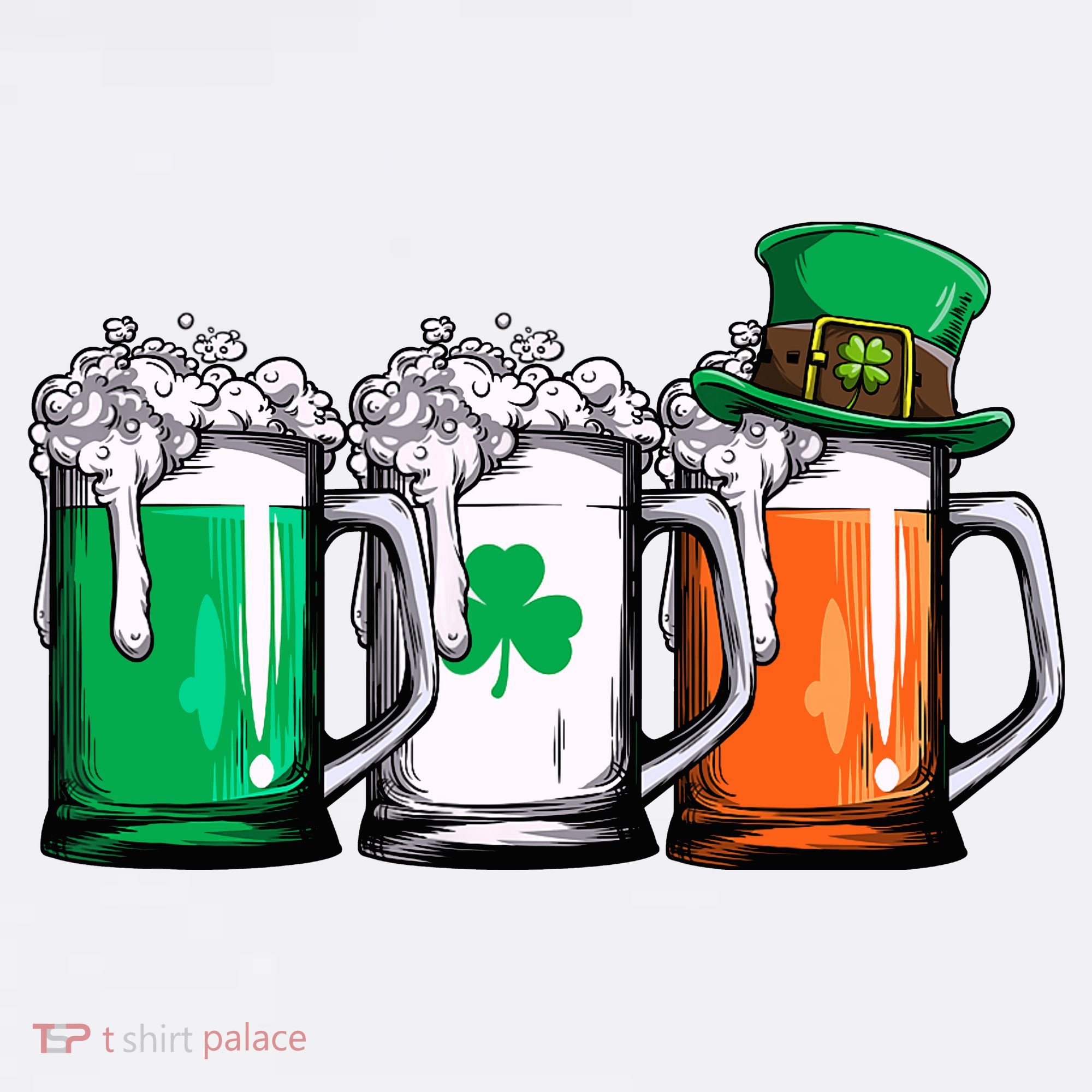 Irish Beer Ireland Flag St Patricks Day Leprechaun Garment-Dyed Sweatshirt