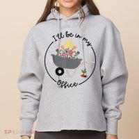 I'll Be In My Office Garden Funny Distressed Gardening Ladies Heavyweight Boxy Pullover Hoodie thumb 0