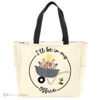 I'll Be In My Office Garden Funny Distressed Gardening Tote Bag thumb 0