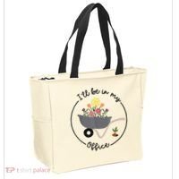 I'll Be In My Office Garden Funny Distressed Gardening Tote Bag thumb 2
