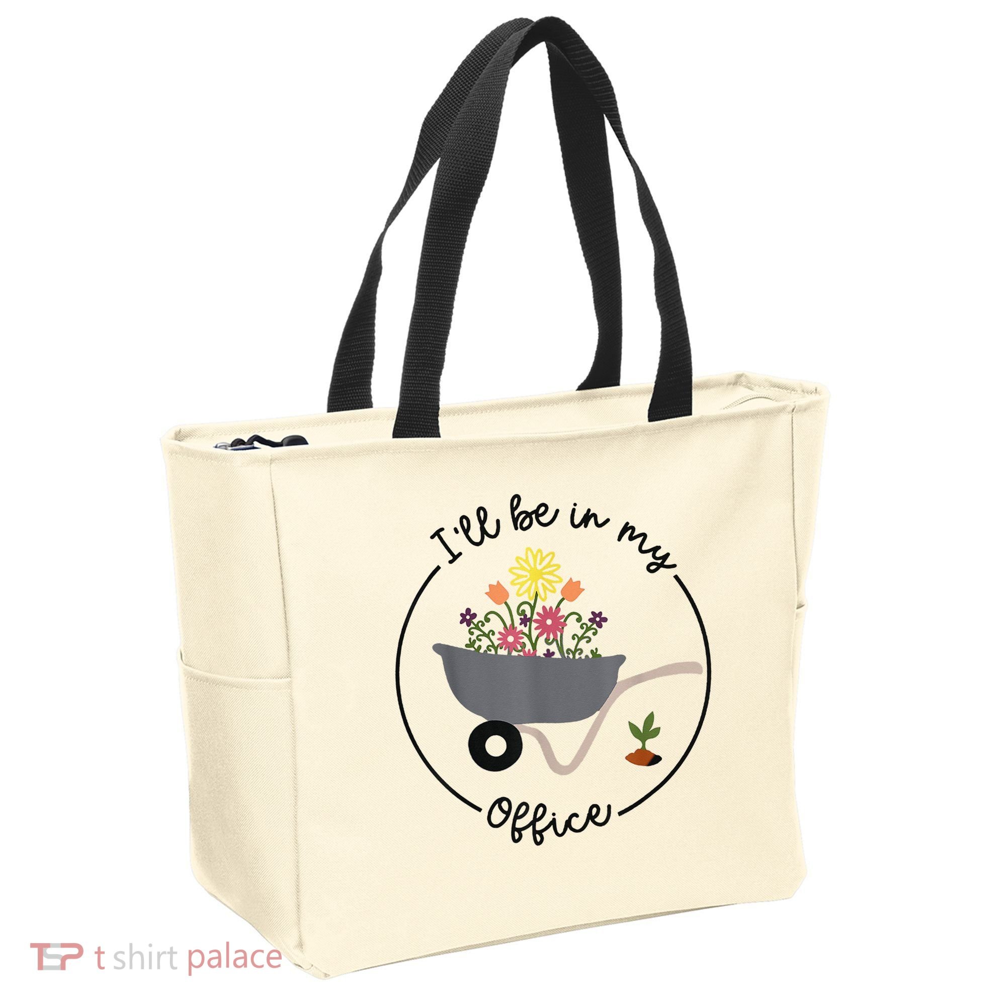 I'll Be In My Office Garden Funny Distressed Gardening Tote Bag