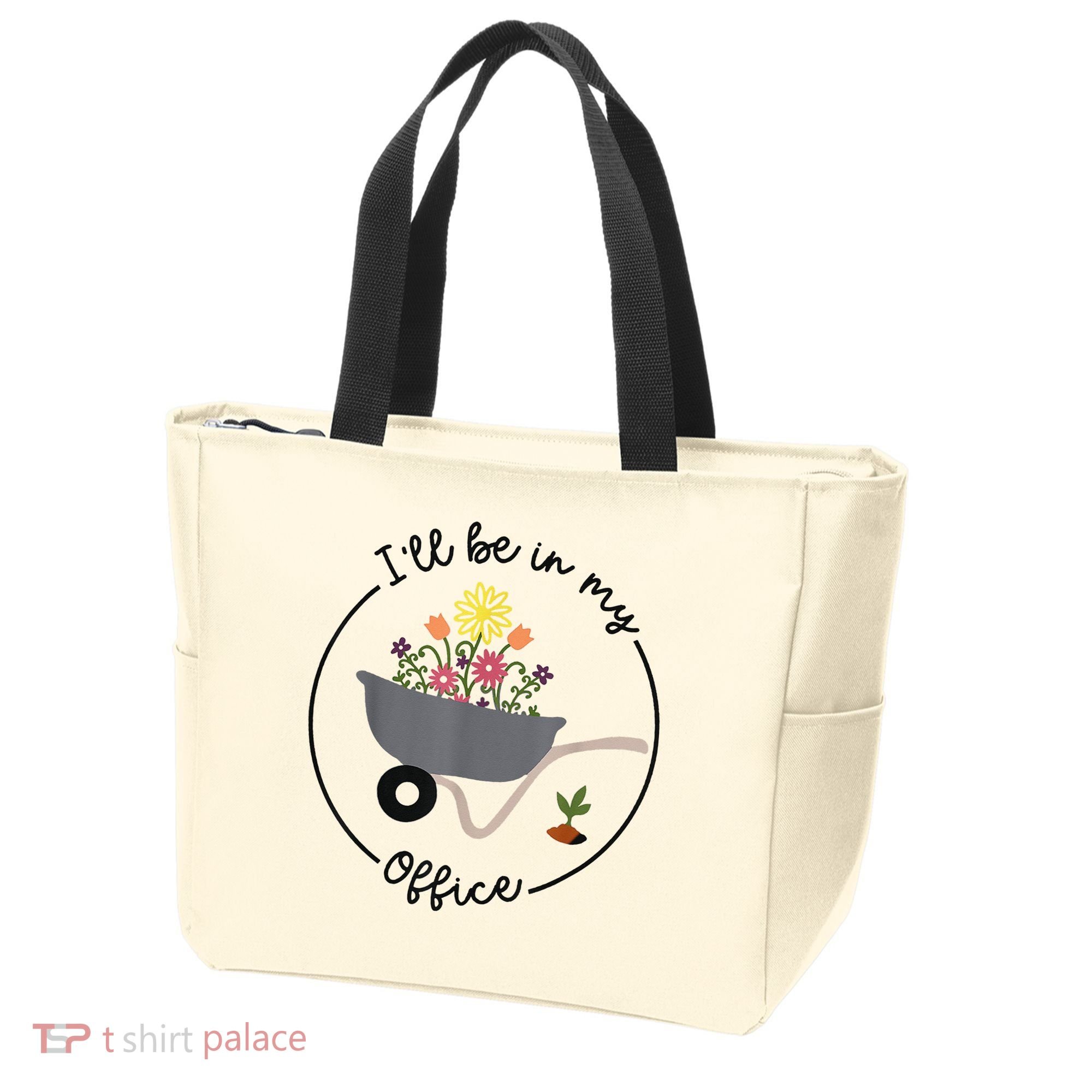 I'll Be In My Office Garden Funny Distressed Gardening Tote Bag